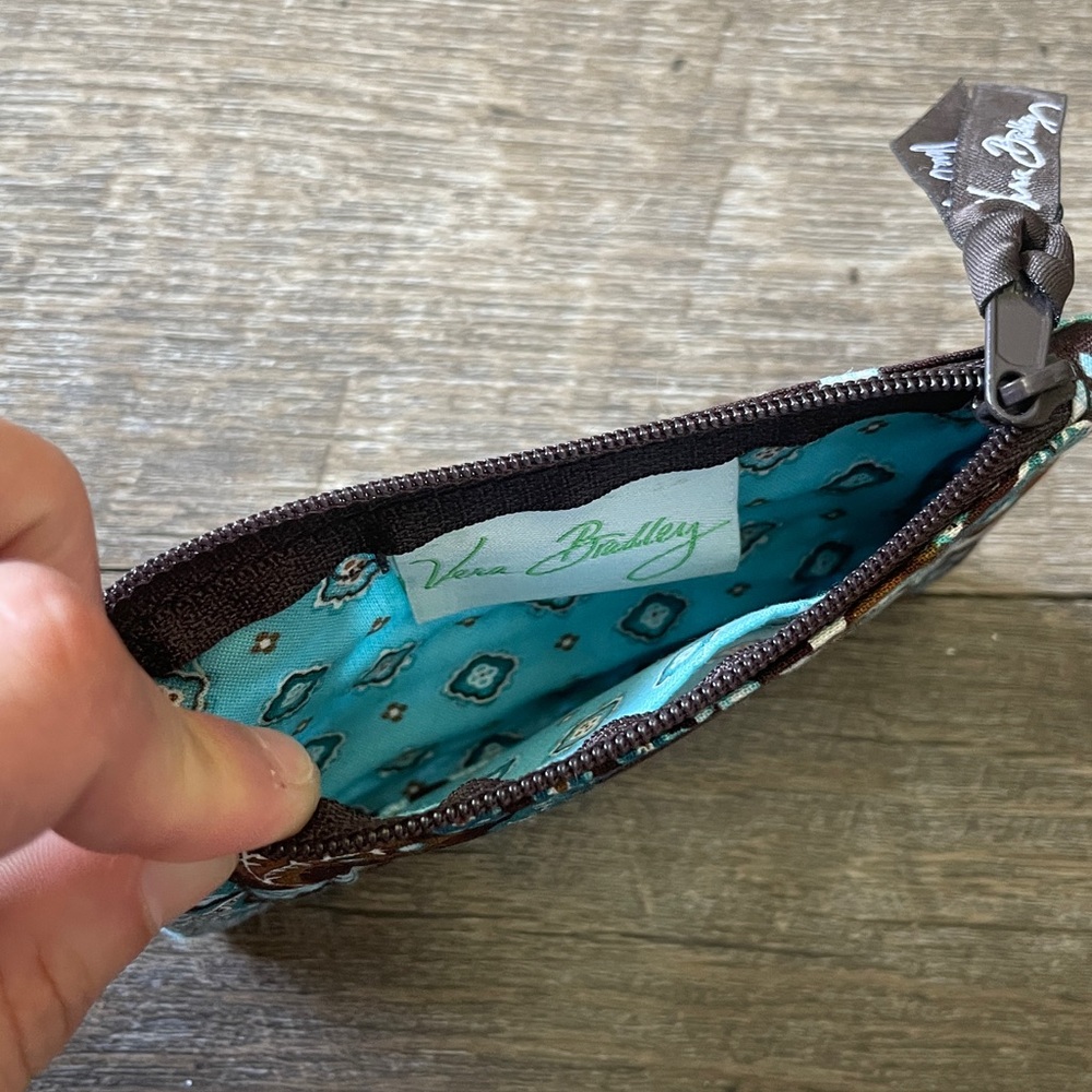 NWT Vera Bradley Java Blue Floral Zip ID Case - Picture 3 of 4